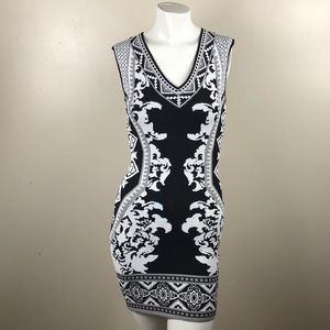 Jealous Tomato Bodycon Stretch Dress Black & White